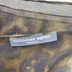 Alexander McQueen Skull Leopard Print Silk Scarf Made in Italy 52" x 52" Photo 4
