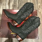 Los Altos Women’s Leather Black Cowboy Boots Size 6.5 Photo 3