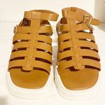 Torrid  Size 10WW Tan Chunky Gladiator Sandal Strappy Wide Width Photo 3