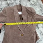 Lord & Taylor 100% Silky Pig Suede Brown Set Skirt Blazer size 10 / 12 vintage Tan Photo 5