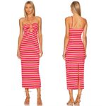 l*space NWT L  Ellery Striped Pink Maxi Halter Cut Out Dress Sz M Photo 1