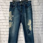 Ralph Lauren Women’s Cropped Straight Leg Embellished Jeans Size 8 Photo 1