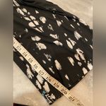 INC Size L Black White Mandala Wide Leg Cropped Jumpsuit Gold Ring Detail Belted Photo 11