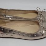 Nine West  Women's Metallic Curvy 3 Bow Tie Studded Ballet FlatsSize 9.5 M Photo 0