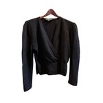 St. John Women's navy blue Wrap Sweater Top Size M Long Sleeve Casual Photo 2