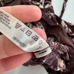 Free People ‎ Bodysuit Women Small Brown Maroon Floral Take It Away Ruffle Photo 4