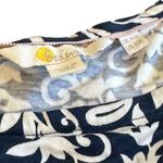 Boden Square Neck Navy White Print Dress Midi Stretch Long Sleeve Size 10 Womens Blue Photo 11