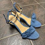 Draper James x M.Gemi Risata Chambray Bow Sandals Womens Shoes Blue EU 37.5 Size 6.5 Photo 13
