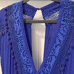 The Jetset Diaries  Iris Blue Jumpsuit Size 6 Crochet Embellishments Photo 6