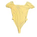 Lauren Conrad Yellow Body Suit. On or Off Shoulder, Thong. Size Medium Photo 1
