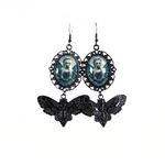 Handmade Gothic Victorian "Moonlit Wings" Gothic Fairy Necklace & Earrings Set Photo 2