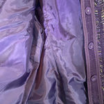 Chico's Metallic Purple Tweed Fringe Boucle Jacket Women Sz 1 Medium Photo 9