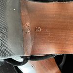 Ralph Lauren Vintage Purple Label Leather Sandals Heels Spaghetti Straps Chunky Block 90โs -early 2000โs Slip on Square toe Made in Italy ๐ฎ๐น Sz 8.5 Rubber outsole Anti-slip Photo 8