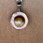 Artisan Sterling Silver 925 Mother of Pearl Blister Pearl Pendant Necklace Photo 11