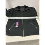 Womans Metropolitan Ny Size 10 Black Zip Up Wool Lined Pea Coat Photo 3