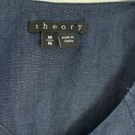 Theory  Denim dress, full front zip, front pockets size medium style Praia Photo 2