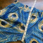 NEW Vintage Deadstock Peacock Feather Print Pants new with tags Blue Photo 7