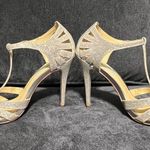 Betsey Johnson Blue by  Strappy Stiletto Heel Silver Glitter Size 8 Photo 7