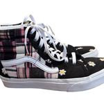 Vans Sk8-Hi Plaid Daisy Embroidered High Top Sneakers Women’s 8 Photo 0