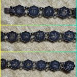 VINTAGE / ANTIQUE JAPANESE DAMASCENE BRACELET HANDMADE ARTISAN GOLD SILVER Black Photo 1