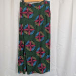 Vintage Swedish Pattern Maxi Skirt Green Size 29 Photo 4