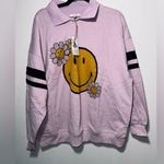 easel NWT Smiley Collared Sweatshirt - medium Photo 0