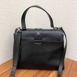 Henri Bendel Black Riverside Top Handle Satchel Bag Crossbody Purse Bag Photo 2