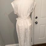 Boden Catriona Linen Jumpsuit White USA 8P Size 8 Photo 1