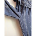 Japna Anthropologie  Blueish Floral Strapless Smock Top Riffle Jumpsuit Sz M Photo 6