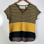 Anthropologie Change of the Moon Striped Knit Short Sleeve Shirt Size Medium Photo 0