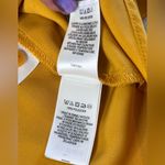 Jones New York  Mustard Yellow Crepe Tunic Blouse SMALL Corpcore City Girl Preppy Photo 9