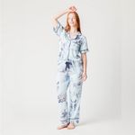 KATIE KIME APRÈS SKI TOILE PAJAMA PANTS SET‎ Size 2X Blue Photo 1