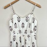 Madewell  Sandstar dress size 0 100% silk vine floral faux wrap cami ivory red Photo 3