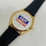 Vintage quartz analog watch gold tone 33mm round case east coast dial running Photo 1