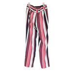 EXPRESS  Womens Pants Ankle High Rise Sz 0 R Striped Trousers Funky chic outfit Photo 2
