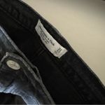 Abercrombie & Fitch Ankle Straight Ultra High Rise Black Distressed Jeans Photo 2