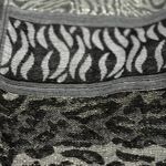 Apt. 9 NWT  black white neck scarf 68 x 27 fringe animal print Metallic Photo 4