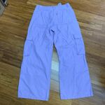 Levi's  Lavender Cargo‎ Pants Womens Size 29 Wide Leg Utility Jeans Pastel Cotton Photo 3