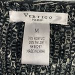 Vertigo Paris Vintage Grey Beaded Sweater Metallic Stone Embellished V Neck M Photo 3