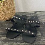 Marc Fisher Black & Silver Strappy Flat Sandal Shoes 9.5 Photo 3