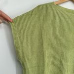 Heyson Open Knit Sweater in Light Sage size 1X Cap Sleeves Pocket NWT Green Photo 4