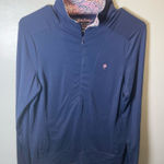 Lilly Pulitzer Luxetic Longe Sleeve Pullover 1/2 Zip Blue Size Medium Photo 0