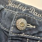 Harley Davidson JEWELED LEATHER LOGO JEANS SIZE 6 PETITE Photo 4