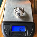 Genuine White Buffalo Turquoise Sterling Silver Southwestern Ring Size 8 Photo 6