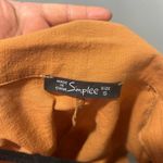 Simplee BOHO ROMPER DRAWSTRING PLAYSUIT KHAKI YELLOW Orange Photo 1