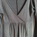 Michael Stars 🩶✨ Gray The Original Tee V-neck Babydoll Long Sleeve Top Photo 1