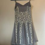 Ryu  Women’s Grey Cream Lace & Tulle Mini dresses sz Small Photo 5