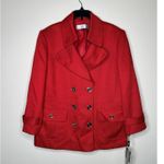 Tahari New  Blazer 14 Red All Season Textured Jacket Gold Button NWT Photo 7