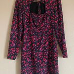 Sage The Label THE LABEL Black Pink Floral Long Sleeve Mini Dress Photo 0