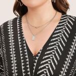 Bloomchic Solid Geometric Dolman Sleeve Pocket Shirred Split Hem Dress Photo 9